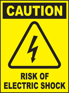 SAFETY SIGN (SAV) | Caution - Risk Of Electric Shock